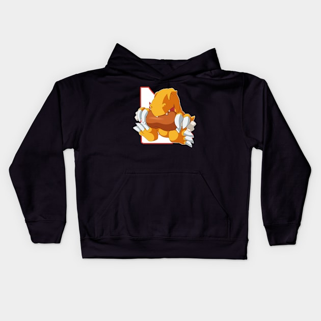 Agumon Meat Kids Hoodie by PRPrints